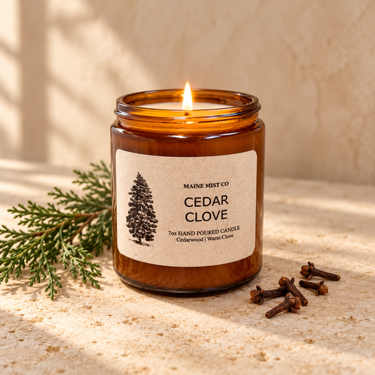 Cedar Clove - Warm cedar, clove spice, and low-burning fire.