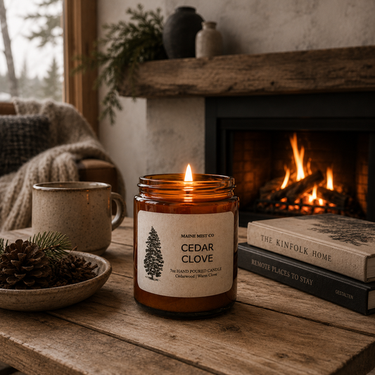 Cedar Clove - Warm cedar, clove spice, and low-burning fire.